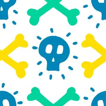 Skull with cross-bones Stock Illustration