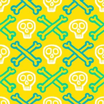 Skull with cross-bones Stock Illustration