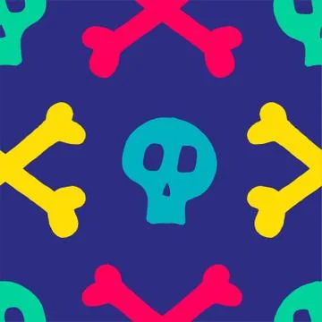 Skull with cross-bones Illustrazione stock