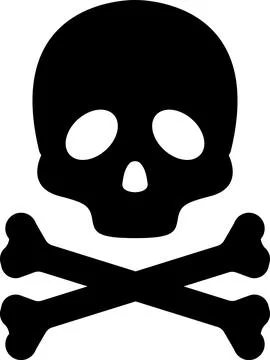 Skull crossbone vector pirate icon logo Halloween ghost graphic symbol Stock Illustration