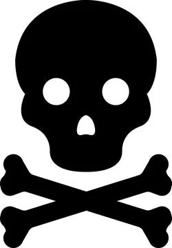 Skull crossbone vector pirate icon logo Halloween ghost graphic symbol Stock Illustration