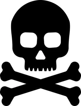 Skull crossbone vector pirate icon logo Halloween ghost graphic symbol Stock Illustration