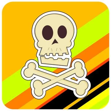 Skull &amp; Crossbones Illustration Stockillustratie