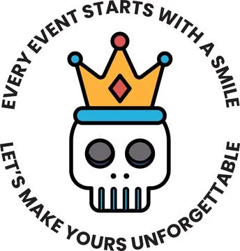 A skull with a crown on top of it Stock Illustration