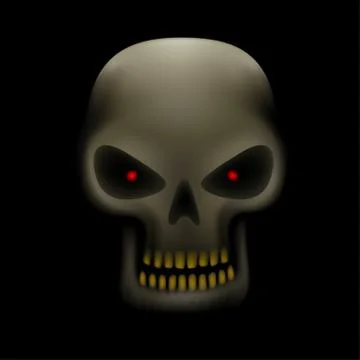 Skull in the dark Stock Illustration