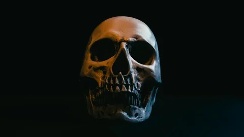 Skull in darkness Vídeos de archivo 94897727