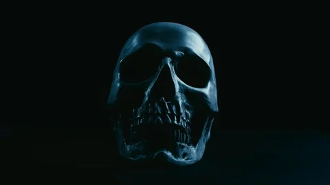 Skull in darkness Vídeos de archivo 94897769