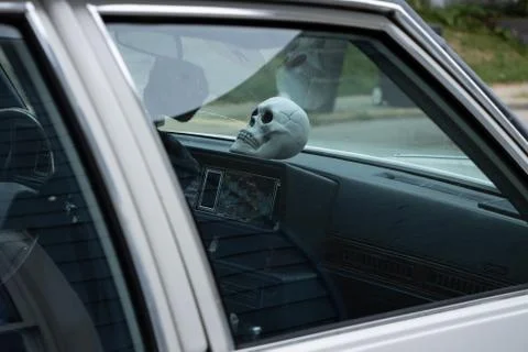 Skull on Dashboard Stock Photos