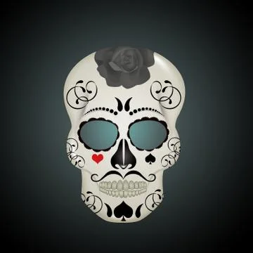 Skull for the day of death Stock Illustration