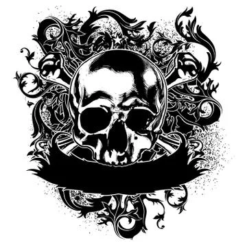Skull decorative Stock Illustration