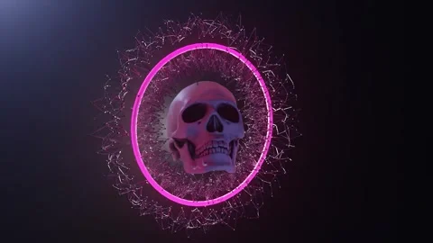 Skull dj Stock Footage 244087010