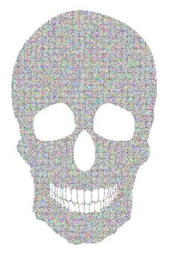 Skull of dots Stock Illustration