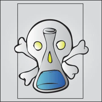 Skull with ecological subtext Stock Illustration