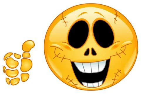 Skull emoticon Stock Illustration