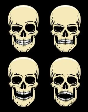 Skull emotion color イラスト素材