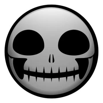 Skull Emotion. Stock Illustration