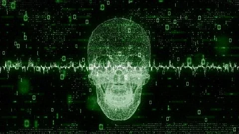 Skull Equalizer Background Stock Illustration