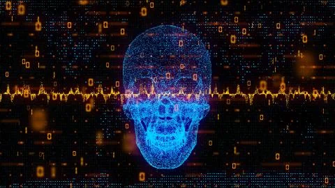 Skull Equalizer Background Stock Illustration