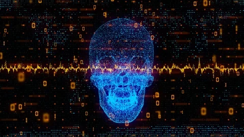 Skull Equalizer Stock Footage 123294966