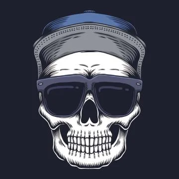 Skull eyeglasses vector illustration Stock Illustration