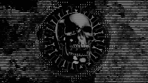 Skull Face 4K 05 Stock Footage 118767561