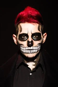 Skull face front portrait. 스톡 사진