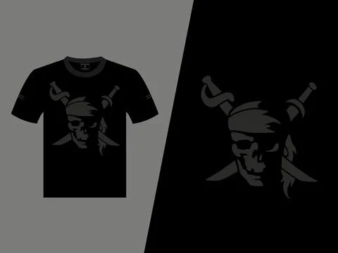Skull Face Vector T-Shirt Design 스톡 일러스트