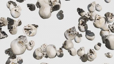 Skull Falling Video stock 297748273