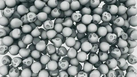 Skull Falling Transition on Alpha Channel. Stock Footage 287414107