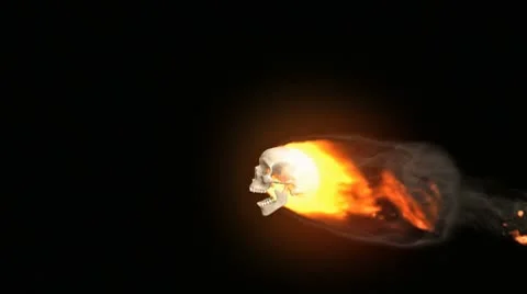 Skull of fire Stock Footage 8848085