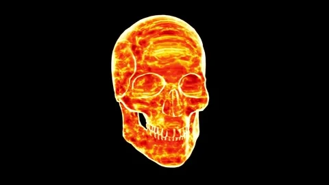 Skull on Fire Stock Footage 248735303