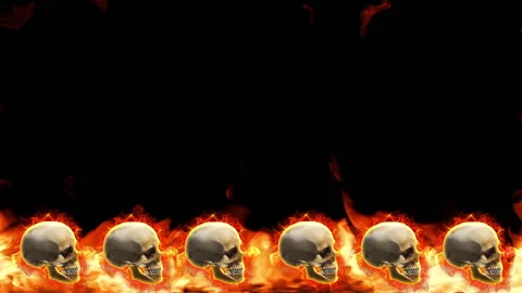 Skull fire halloween loop animation Vídeos de archivo 146372818