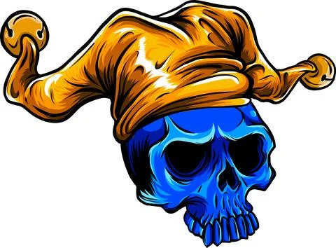 Skull fire vector illustration on white background Illustrazione stock