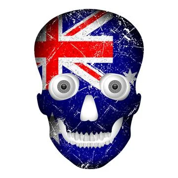 Skull flag Australia Stock Illustration
