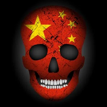 Skull flag China Stock Illustration