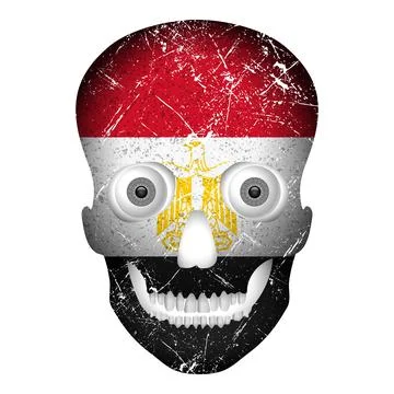 Skull flag Egypt Stock Illustration