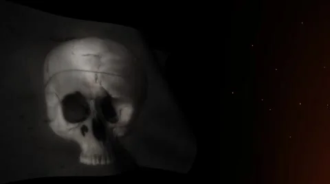 Skull flag Stock Footage 5408765
