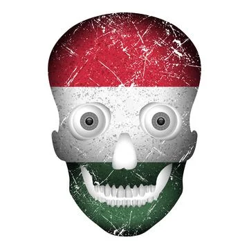 Skull flag Hungary Stock Illustration