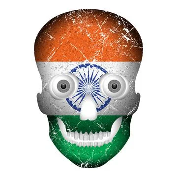 Skull flag India Stock Illustration