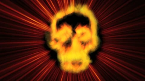 The skull of the flame Video stock 49321297
