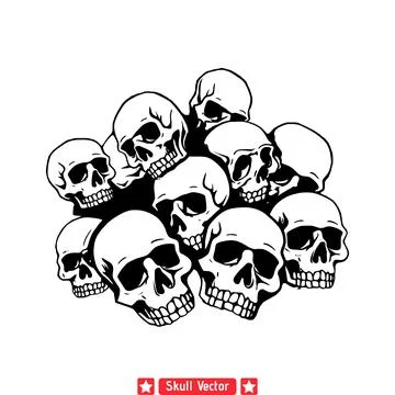 Skull in Flames  Ignite Your Creativity with Fiery Designs Stock Illustration