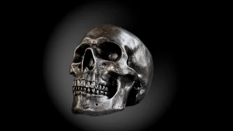 Skull Flashing Lights Psychedelic Loop Background Stock Footage 122505471