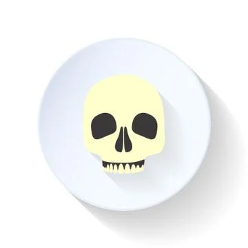 Skull flat icon Stock Illustration