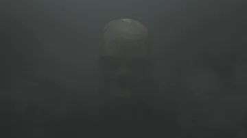 Skull in the fog. Stock Footage 85751289