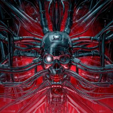 Skull of the gamer 스톡 일러스트