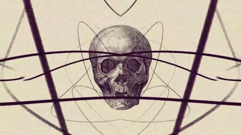 Skull glitch motion visuals 스톡 동영상 191893001