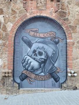 Skull graffiti Stock Photos
