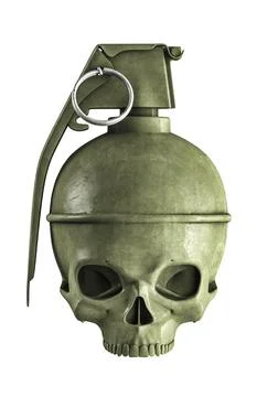 Skull grenade vintage Иллюстрация