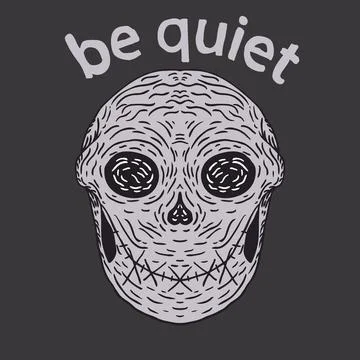 Skull hand drawn Illustrazione stock