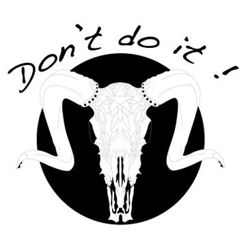 Skull-hand drawn illustration Stock Illustration